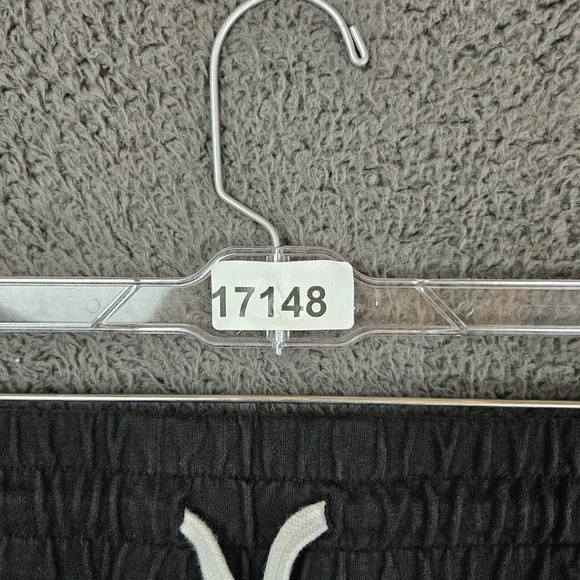 Gymshark Shorts Womens Small Black Athletic Drawstring Curved Hem Sporty Minimal - Picture 7 of 7